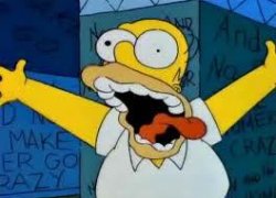 Homer Going Crazy Meme Template