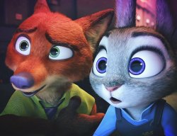 Nick Wilde and Judy Hopps wide-eyed Meme Template