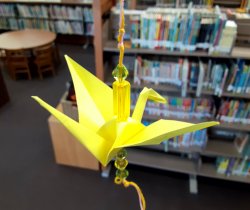 Yellow Origami Crane by Jefferson Harman Meme Template