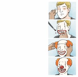 Becoming Kroogy the Clown Meme Template