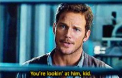 You're Looking at him kid Jurassic World Meme Template