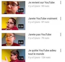 J'arrete youtube Meme Template