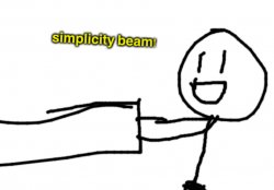 Simplicity beam! Meme Template