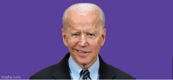 Creepy Joe Biden purple template Meme Template