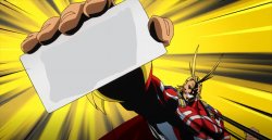 All Might Card Meme Template