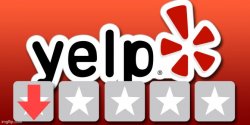 Yelp downvote review Meme Template