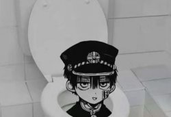 Hanako kun in Toilet Meme Template