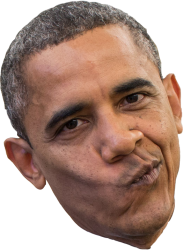 Obama goofy head with transparency Meme Template