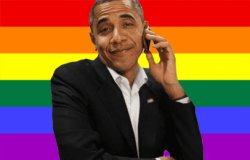 Obama Gay Pride Backround Meme Template