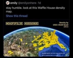 Waffle House density map Meme Template