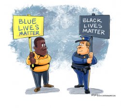 Blue lives matter black lives matter Meme Template