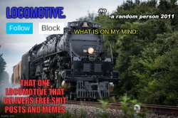 Locomotive Announcement Template Meme Template