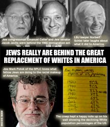 Jews really are behind the great replacement of Whites in Ameri Meme Template