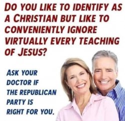 Christian Republican hypocrisy Meme Template