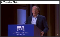 George W. Bush Had A Freudian-Slip Meme Template