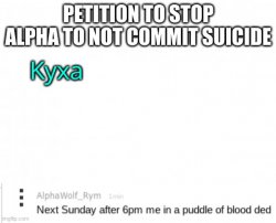 Suicide Petition Meme Template