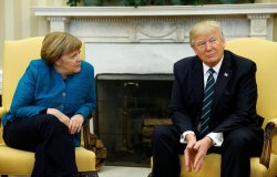 Trump Merkel Meme Template