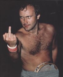 Phil Collins middle finger Meme Template