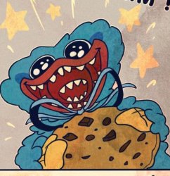 huggy eating cookie Meme Template