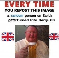 Barry Repost challenge Meme Template