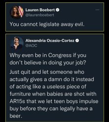 Lauren Boebert you can’t legislate away evil Meme Template