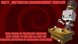 Hatty_Hattington Announcement Template (V3) Meme Template