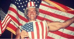 Arnold Schwarzenegger on the day he received his American citize Meme Template