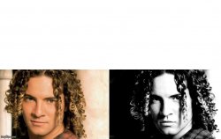 David Bisbal becoming Uncanny Meme Template