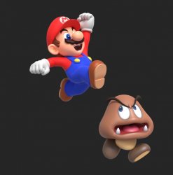 Mario and Goomba Meme Template