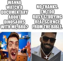 Real science from the Bible Meme Template