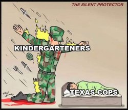 Kindergartners vs. Texas cops Meme Template