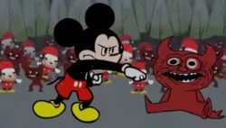 Mickey punhes Krima Meme Template