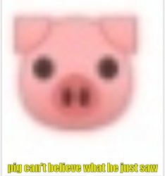 pig can't believe what he just saw Meme Template