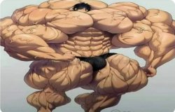 Muscled Anime Meme Template