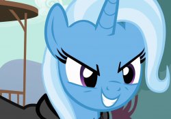 trixie's evil face (MLP) Meme Template