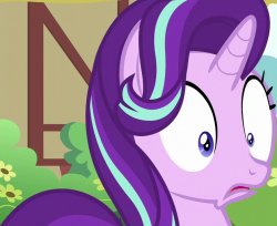 starlight glimmer's freaked out (MLP) Meme Template