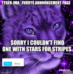 Tyger-ima_furrys announcement template Meme Template