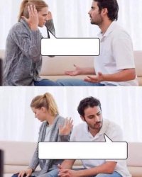 WOMAN, MAN, COUPLE, 2 PANEL Meme Template