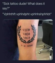 Veni Vidi Vici tattoo Meme Template
