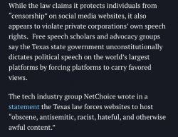 Texas free speech law Meme Template