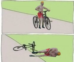 Logan Paul falls off bike Meme Template