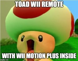 toad wii remote Meme Template