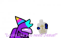 Rainbow says that it looks like you need Jesus!(Pan ver.) Meme Template
