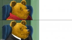Tuxedo Whinnie the Pooh Real Meme Template