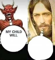 Satan vs Jesus Meme Template