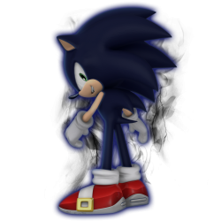 Dark Sonic (transparent) Meme Template