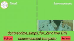drm's TPN announcement temp Meme Template
