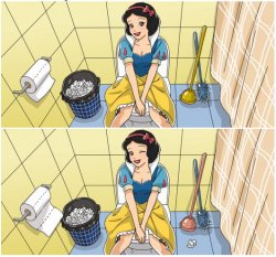 Snow white toilet Meme Template