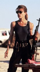 Linda Hamilton Terminator 2 Sarah Connor Meme Template