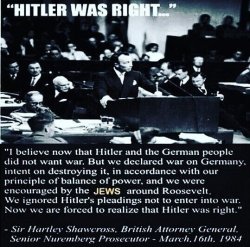 Hitler war right / nationalvanguard.org / renegadetribune.com Meme Template